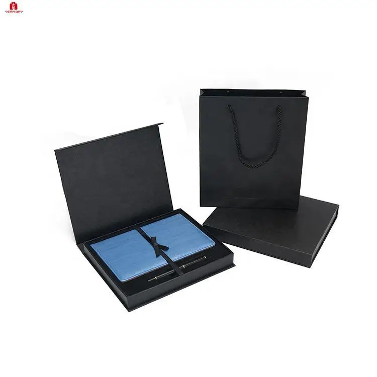 wholesale custom leather notebook set notebook and pen gift set with gift box