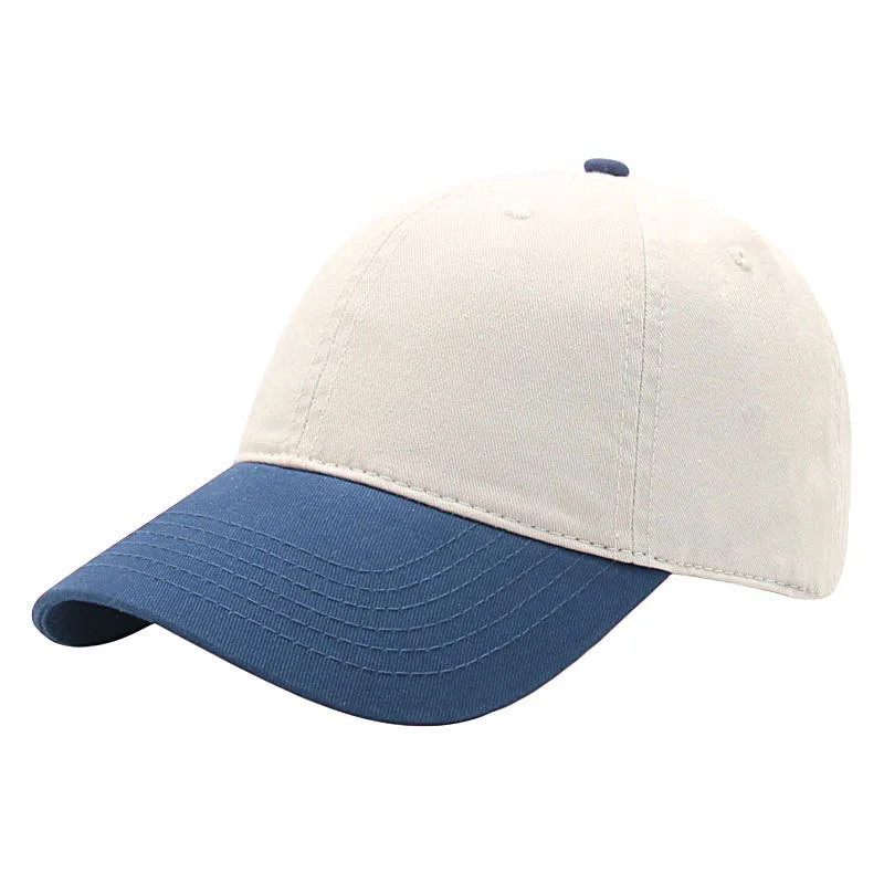 Splicing solid color cotton casual all-matching solid color duck cap for men and women retro simple joint soft top baseball cap