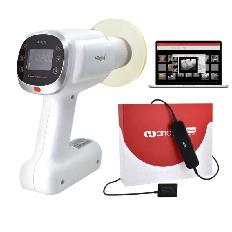 Gun Type Dental Portable Frequency X Ray Machine With Handy Digital Dental X-ray HDR 500 RVG Imging Sensor Adult Child Use Kit