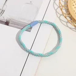 Candy Color Bracelet Hair Ties Braided Ponytail Holders Twisted Elastic Hair Ties