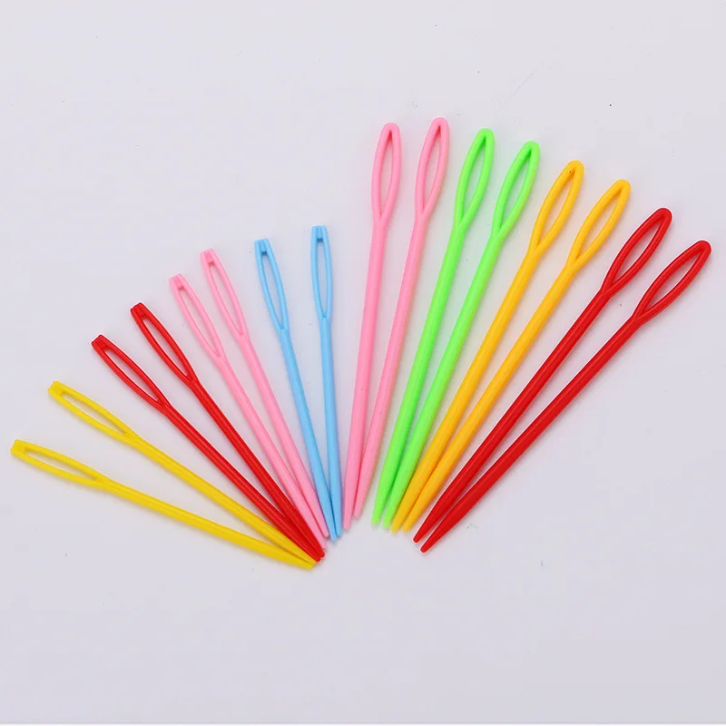 Plastic sewing needle handmade sweater needle environmental protection colorful plastic wool needle