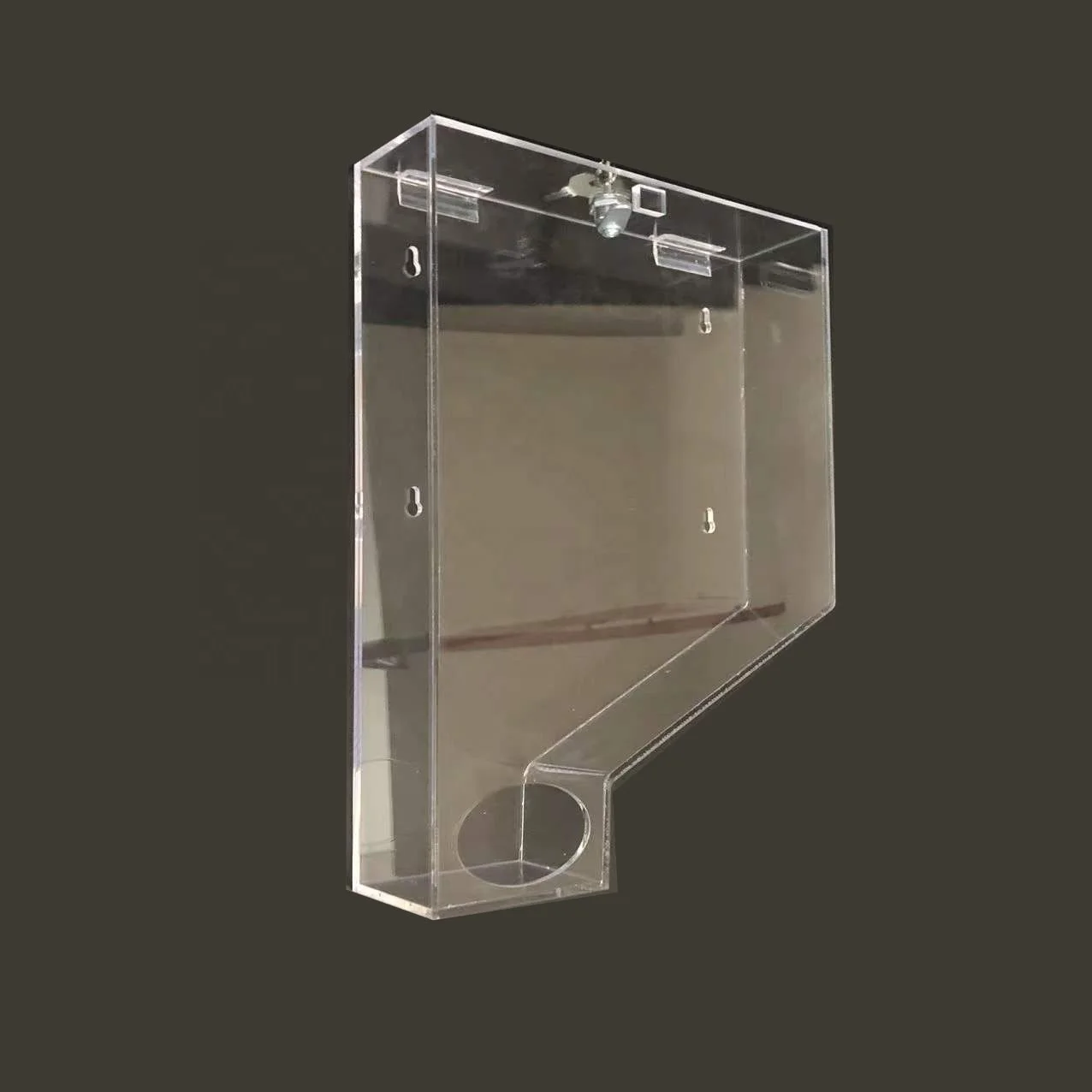 custom design wall mounted transparent clear acrylic perspex condom dispenser