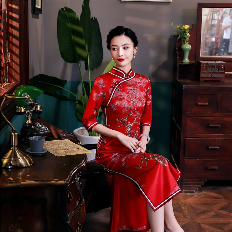 Традиционная китайская одежда qipao традиционный костюм для девочек Ципао классическое старое модное