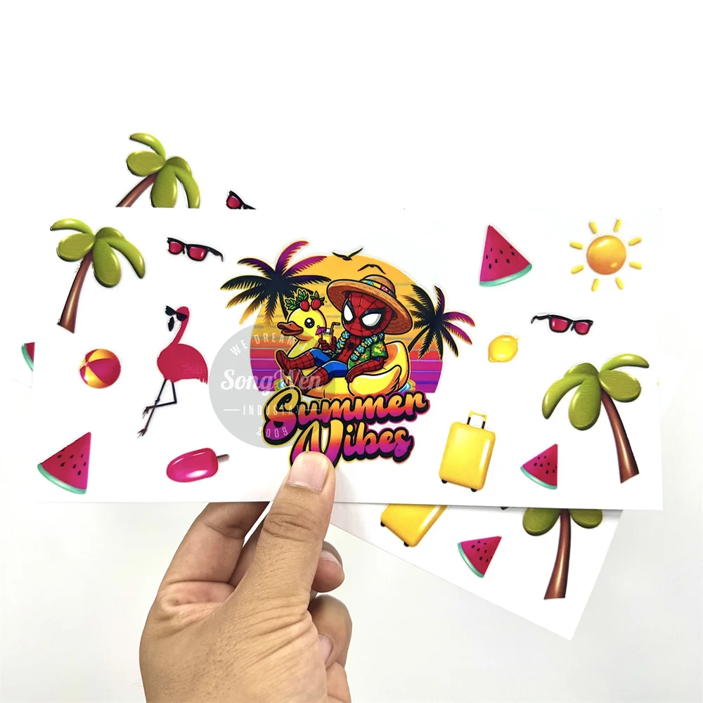 Good Price custom uv dtf transfers for cups wrap uv dtf cup decals transfers christmas uv dtf cup wrap transfers 16oz 24oz lib