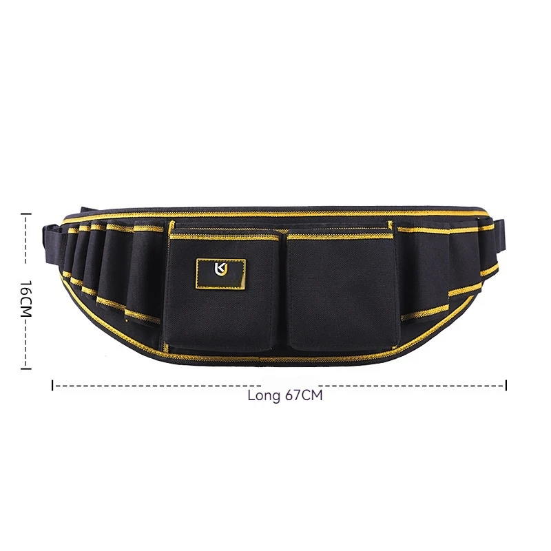 Unisex Multi-Functional Waist Bag Electrician Tool Kit with Wear-Resistant Oxford Cloth Electrician Repair Tool Storage Bag