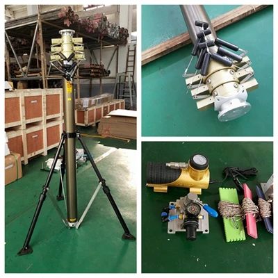 Интегрированная 10 м пневматическая телескопическая мачта датчика погоды для связи и антенны башня со штативом