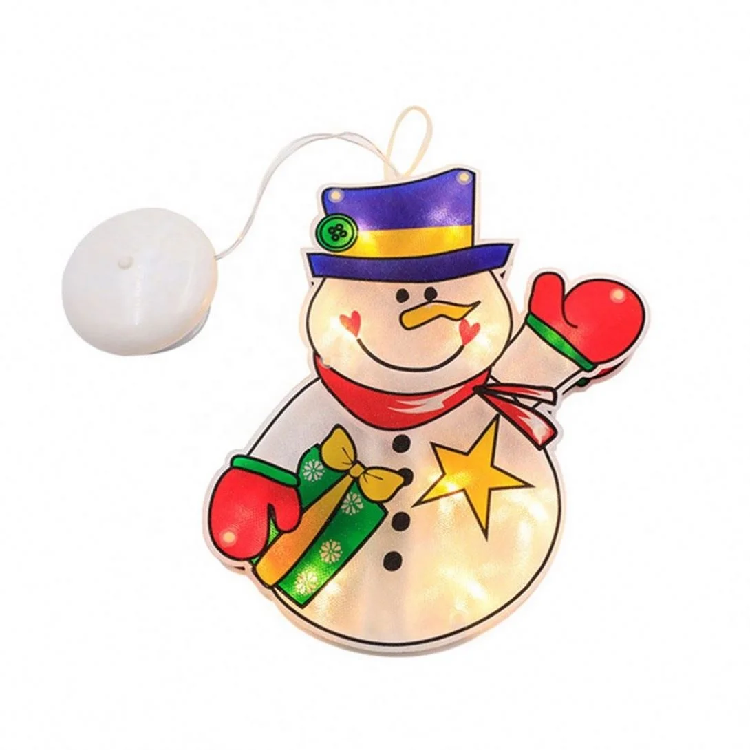 New Lovely Modeling Battery Operated Decorative Christmas Tree Snowman Santa Claus Hanging Lights