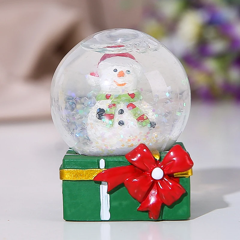 Factory Square Base Christmas Water Globe in Glass Ball Snow Ball Home Decor Snow Globe