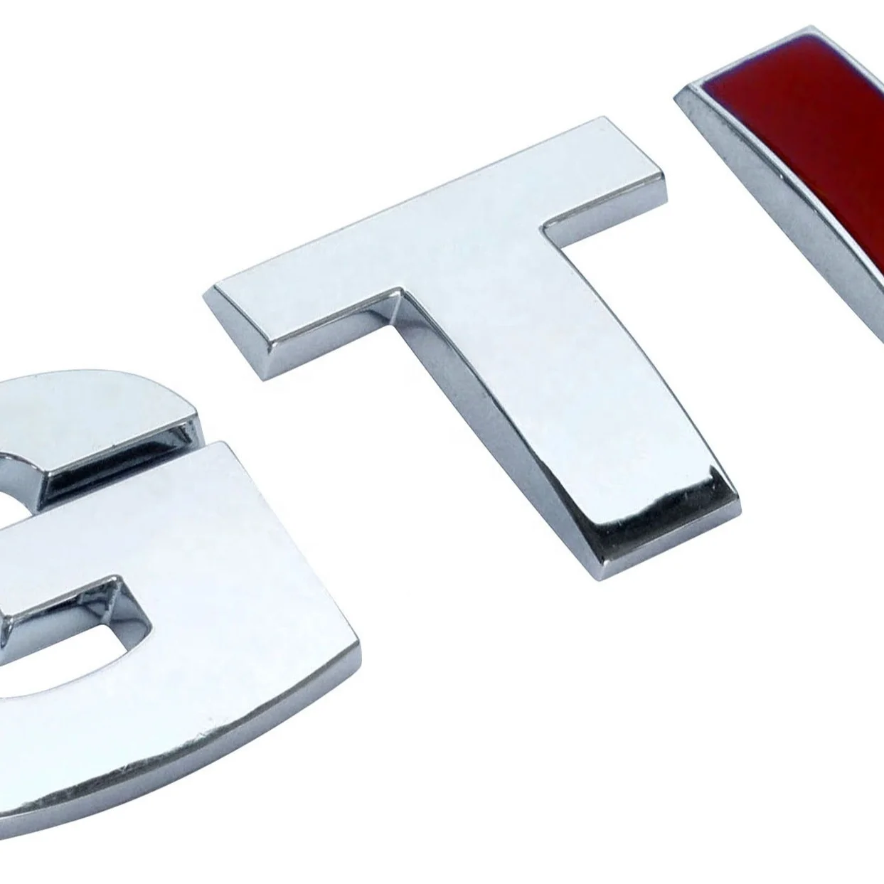 Plastic GTI custom car emblems and badges chrome logo sticker FOR VW Golf 7 golf 5 car decoration accessories