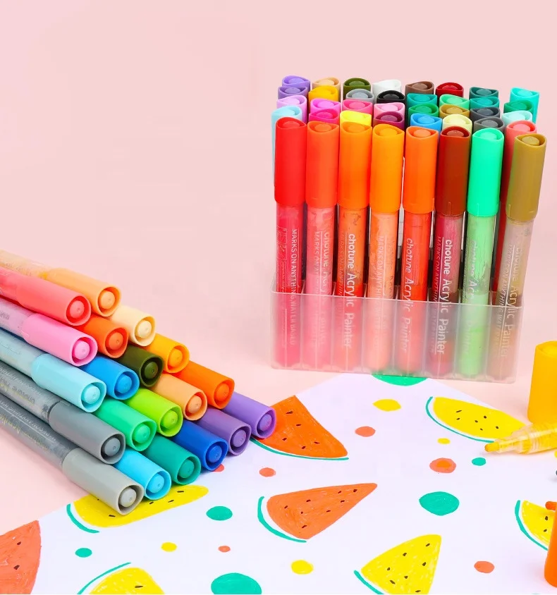 12 Colors Acrylic Ceramic Pen Graffiti Water-Based Pen Paint Marker Pen Acrylic Markers Paint Marker