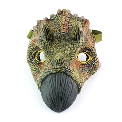 Halloween Dinosaur Mask Latex Kids Adults Mask Animal Dinosaur Halloween Realistic Jurassic World Cosplay Mask