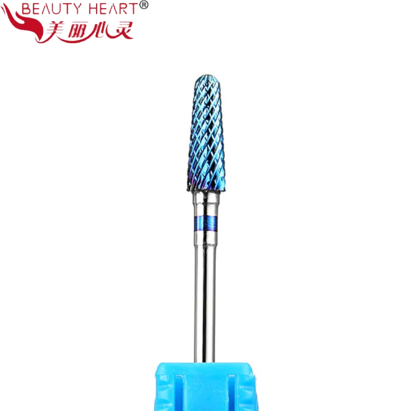 BEAUTY HEART Beauty Nail Rainbow Tungsten Carbide Burs Nail File Drill Bit Safety eom nail drill bits