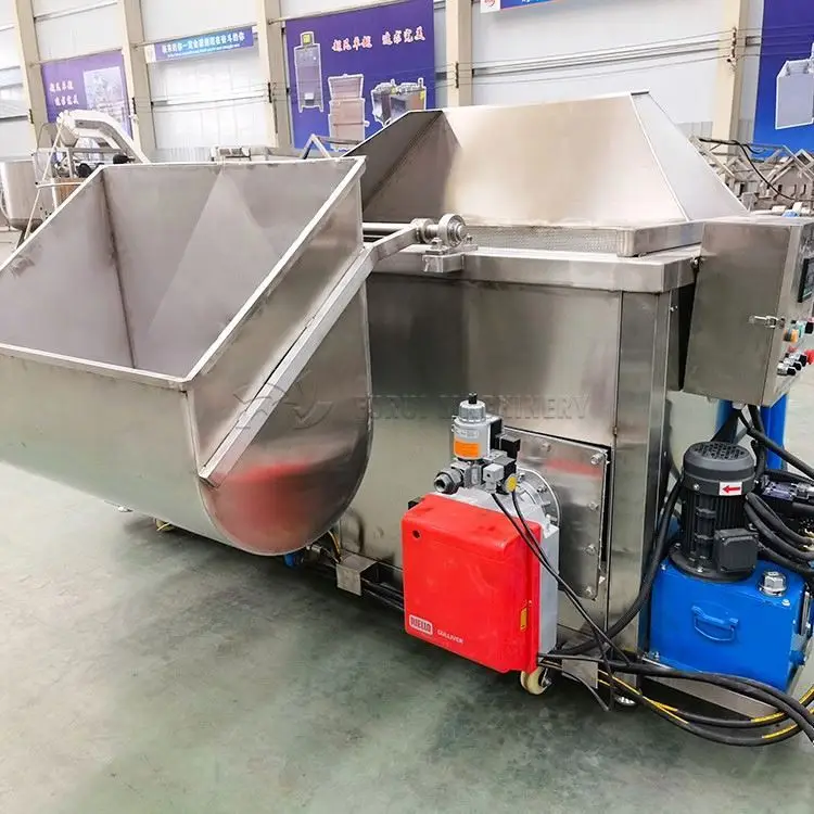 commercial gas deep fryer for donut/Frying Conveyor Belt Deep Fryer Machine/Shrimp Frying Machine