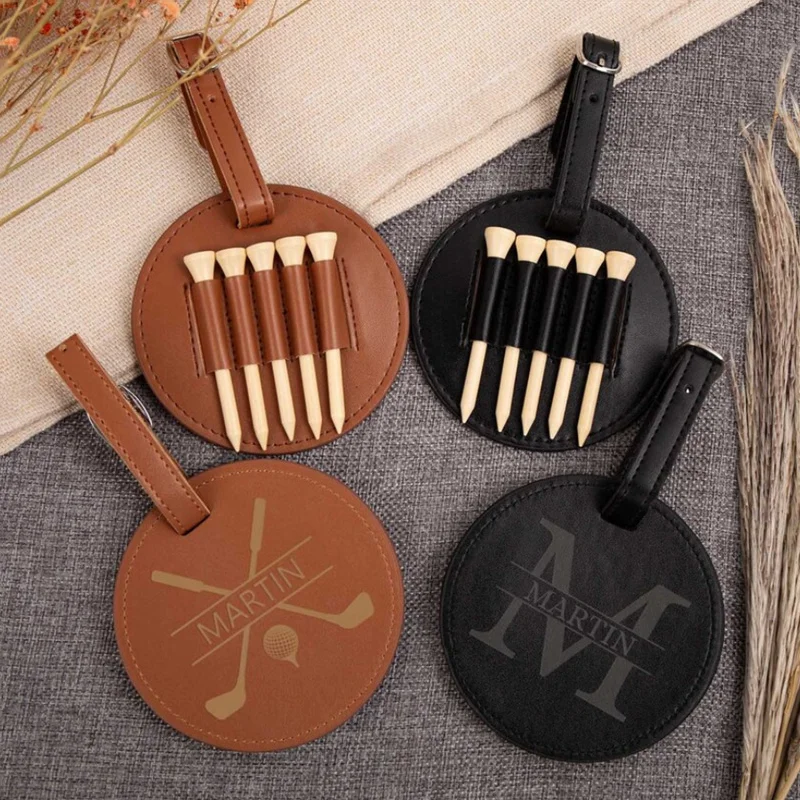 Personalized Golf Tee Holder Bag Golf Tee Case Storage Bag Portable Tee Holder for Golf Bag Pouch