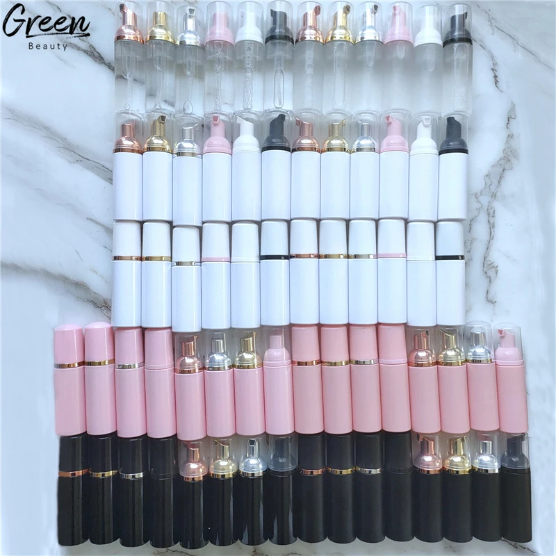 
30/60ml eyelash cleanser foam clear wholesale face and lash shampoo private lable rich bubble eyelash foaming cleanser 