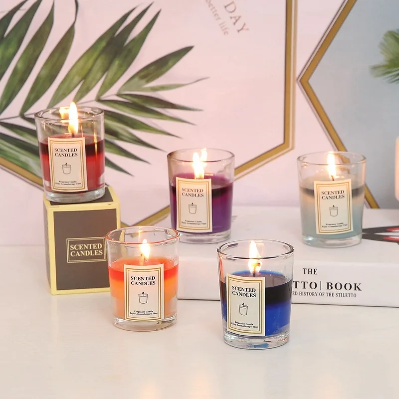 Wholesale High Quality Soy Aroma Gift Set Scented Candle In Glass Jar