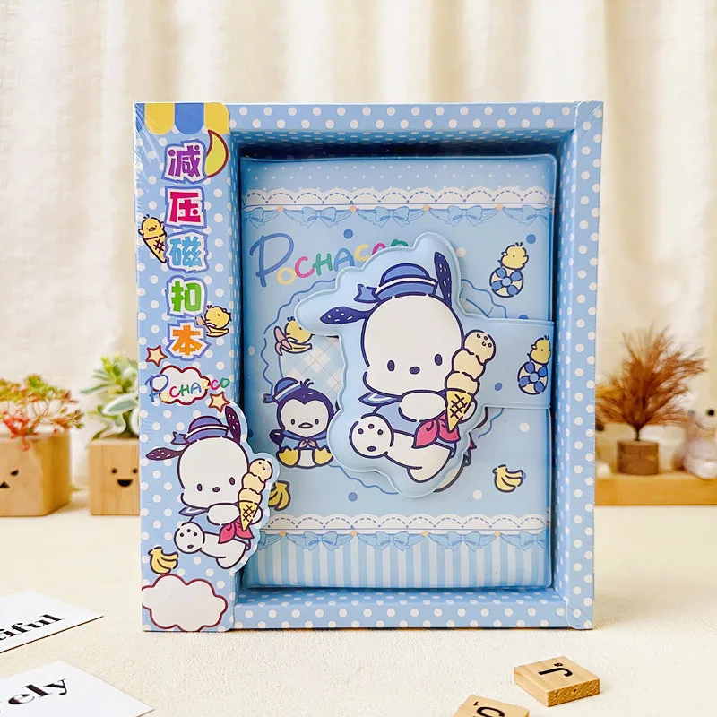 Cartoon Decompression Magnetic Buckle Book Gift Box Cute Waterproof Colored Picture Insert Student Handbook Notebook