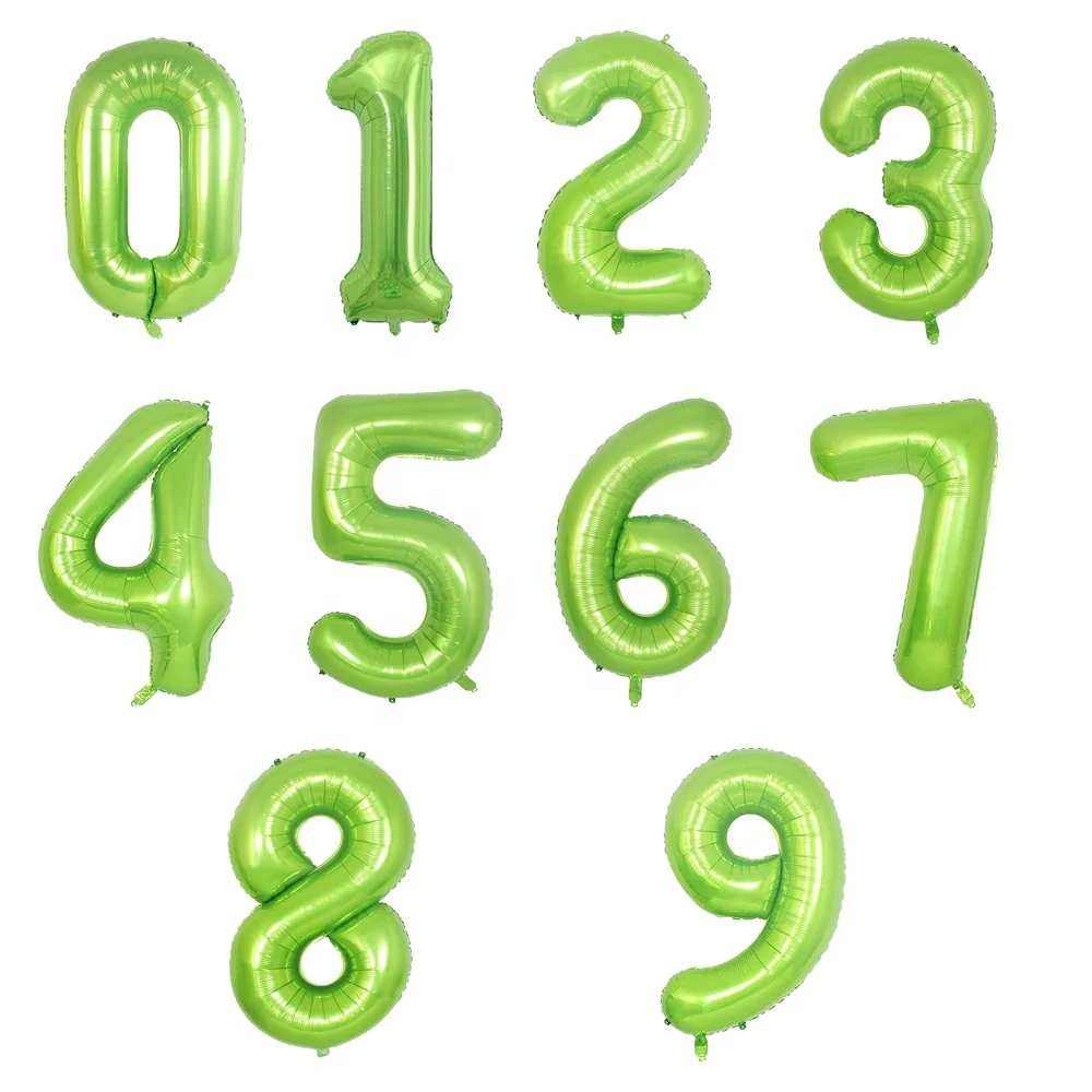 High Quality Foil 40 Inch 0-9 Number Shape Party Balloon Birthday Decoration Colors Number Balloons
