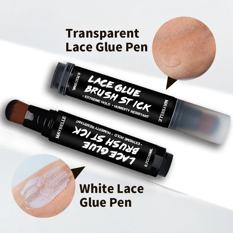 Private Label 20ml Wig Glue Brush Pen Strong Hold Skin-safe Lace Glue Pen With Brush Waterproof & Humidity Resistant Adhesive Gl
