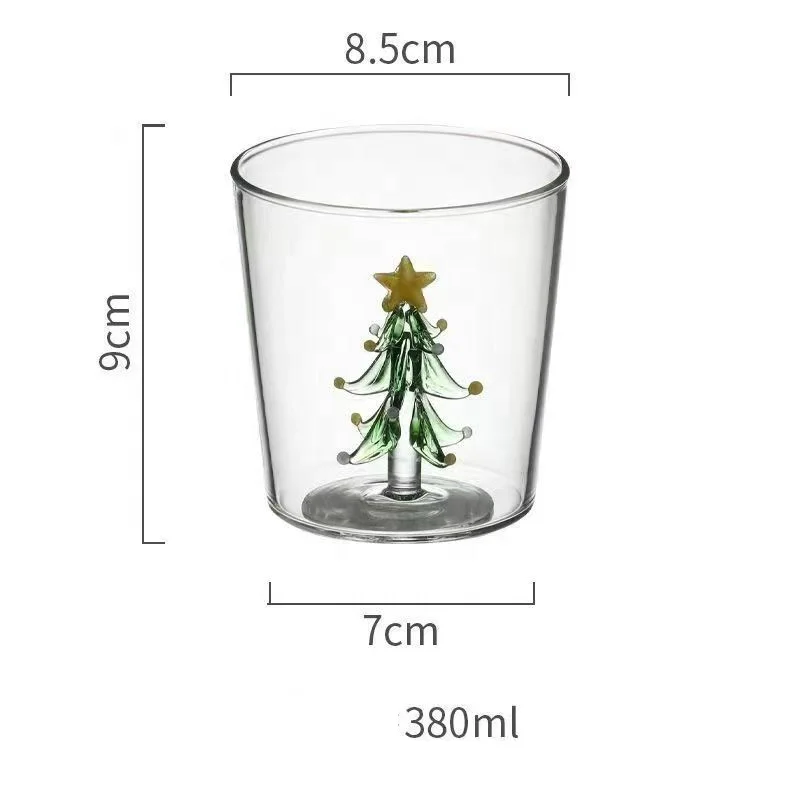 Transparent glass round mouth design water cup Marine animal shaped glass
