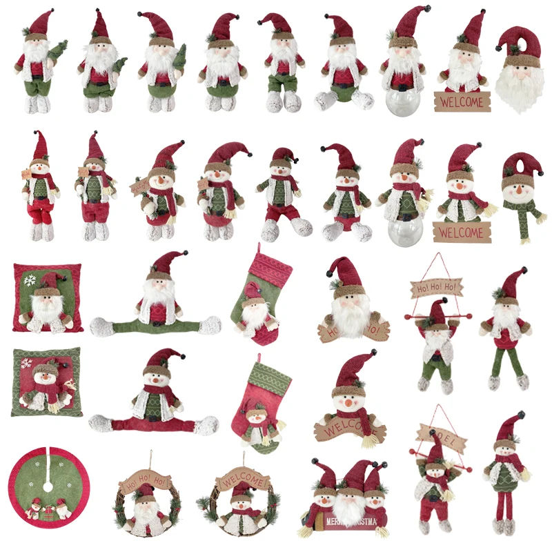 Factory price oem custom made 2024 trend product festival party christmas interior decoration fabric doll