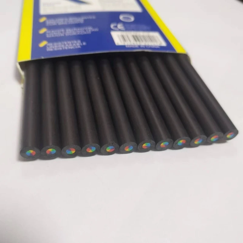 7Inch BlackWood rainbow Colored Pencil Artist Color 12/24/36 Colors Dipped