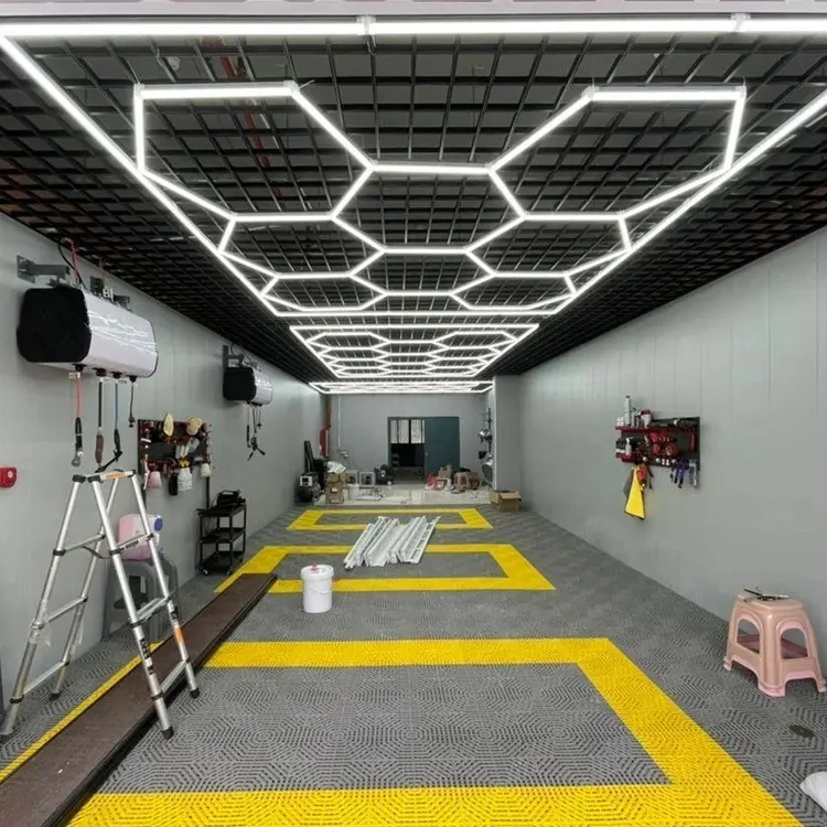 Car wash working lights inspection detailing honeycomb hexagonal portable led waterproof garage lighting lamp