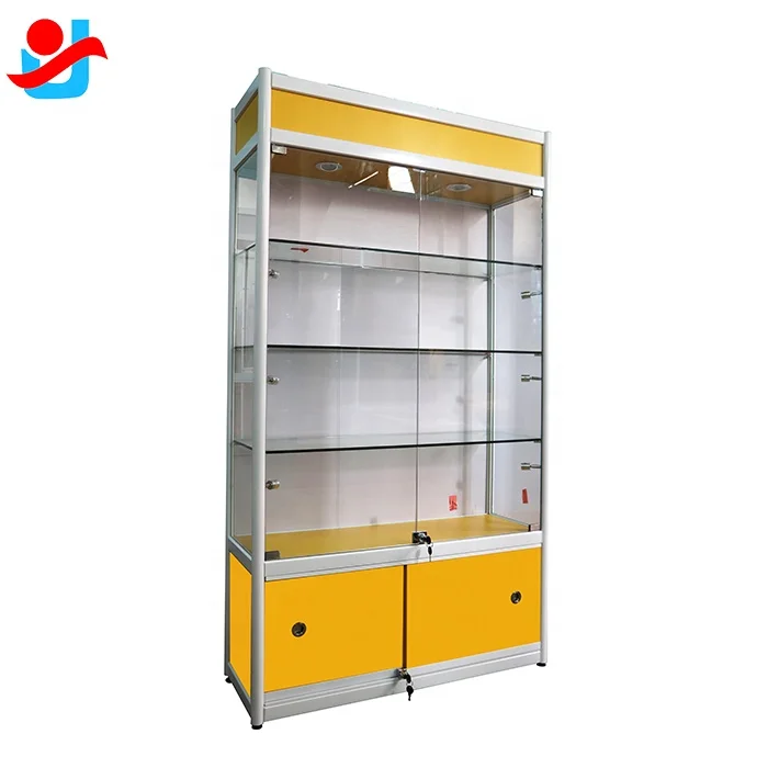 Customized High Quality Smoke Shop Accessories Display Store  Glass Showcase Stand