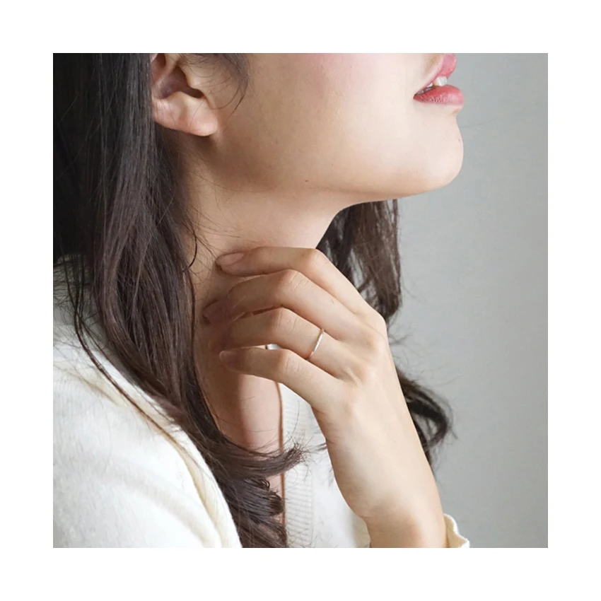 
Japanese slim simple design jewelry silver white gold ring for sale 