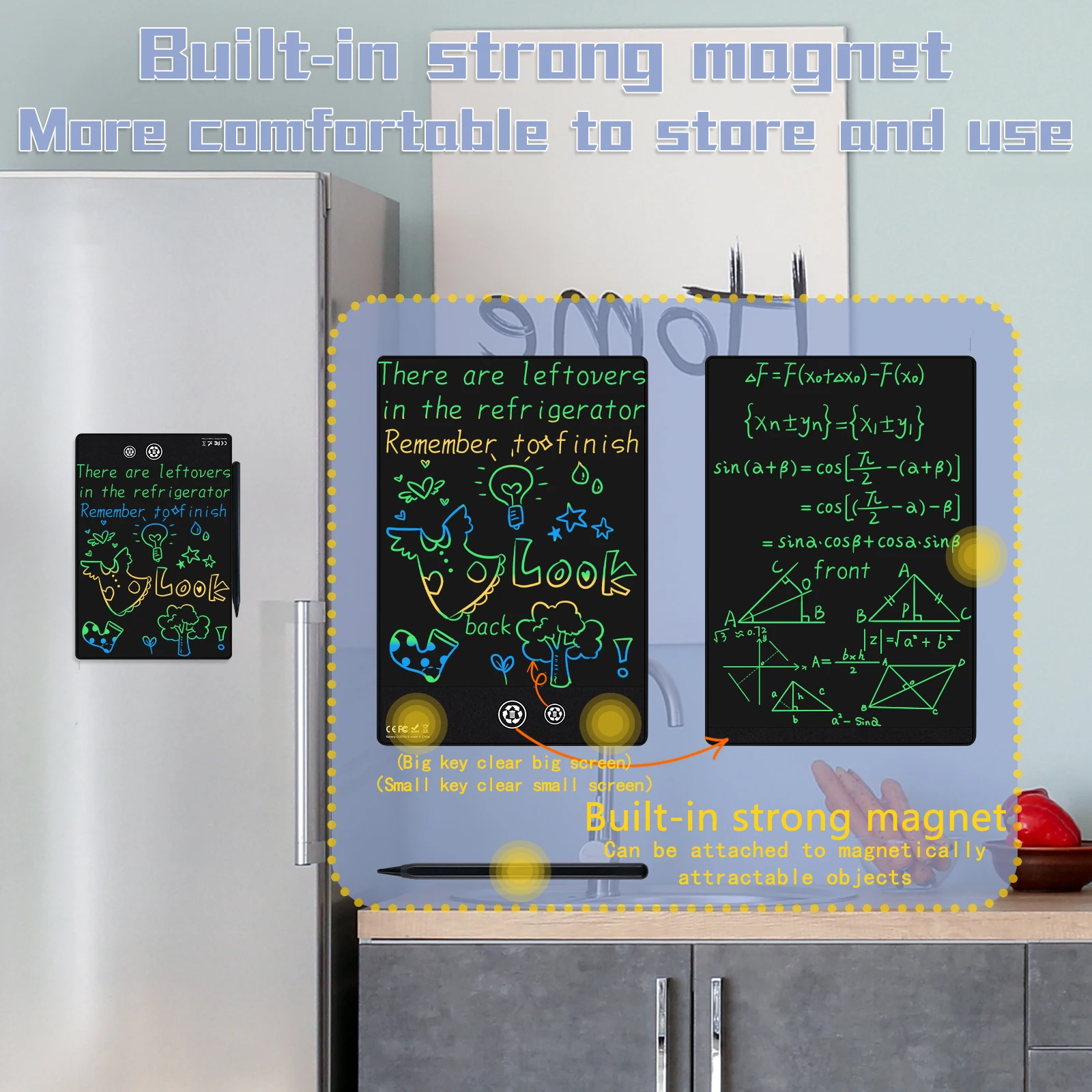 LCD Writing Tablet 9.5 Inch Double sided  095FX Electronic Writing Pad Drawing Board for study