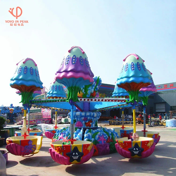 Hot Sale Outdoor Themed Amusement Park China Supply Factory Price Attraction Equipment Happy Jelly Fish Ride For Sale