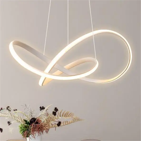 Scandinavian creative minimalist lines living room bedroom minimalist restaurant bar modern pendant lamp circle chandeliers