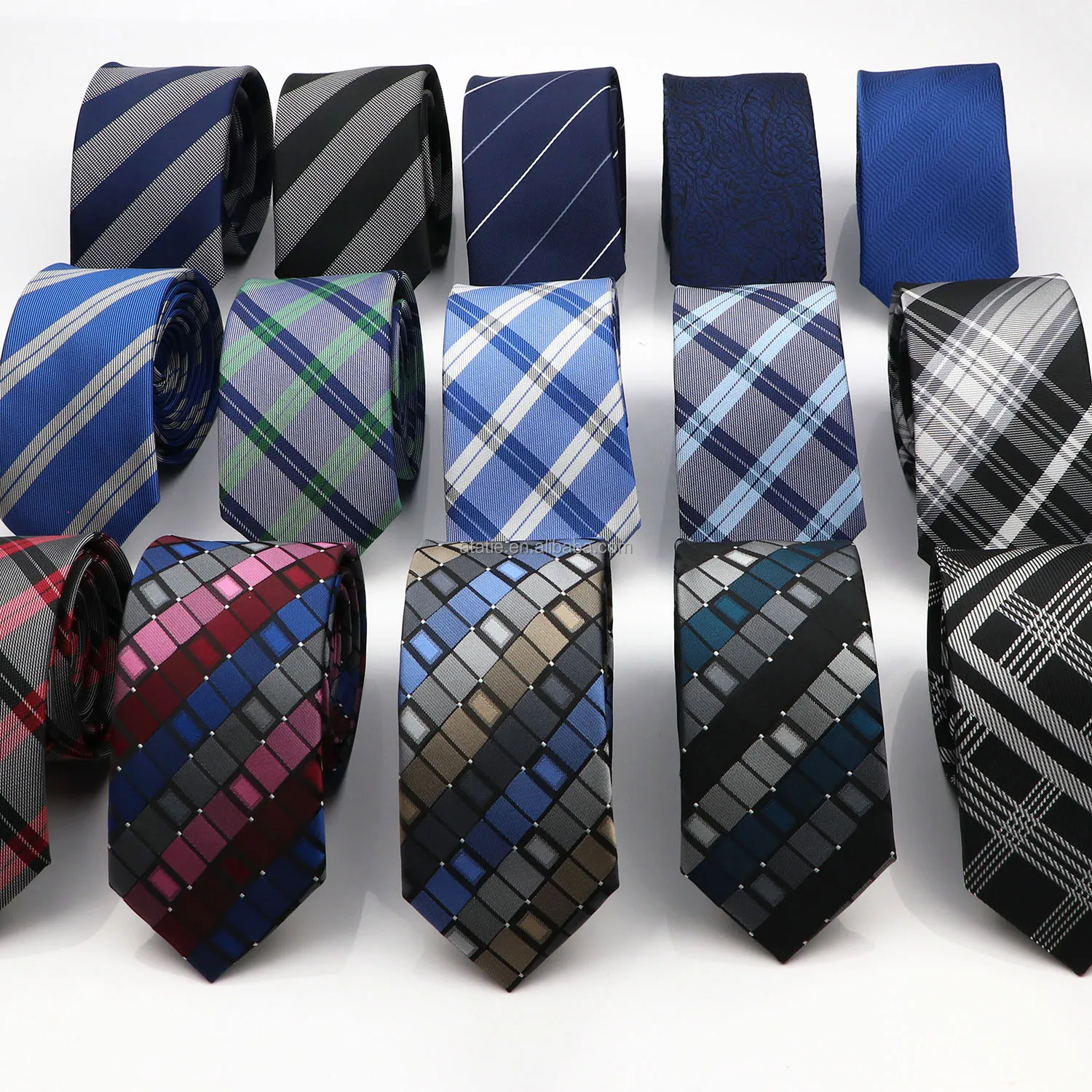 Повседневные Галстуки для мужчин жаккардовый полосатый клетчатый галстук Пейсли из полиэстера узкий костюм рубашка Подарочный аксессуар