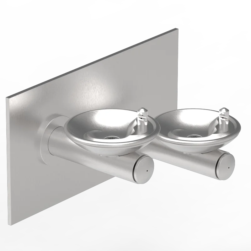 TB28-3 Bi-Level Barrier-Free Wall Mounted Fountain Non-Filtered, Non-Refrigerated Stainless