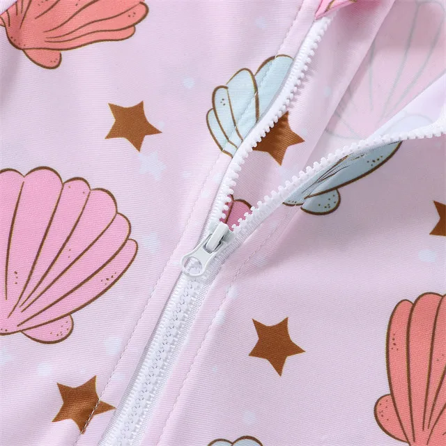 1 Pcs Private Label Graphic Polyester Romper Summer Newborn Infant Toddler Clothes Hooded Baby Girls Bodysuit Sweatshirt