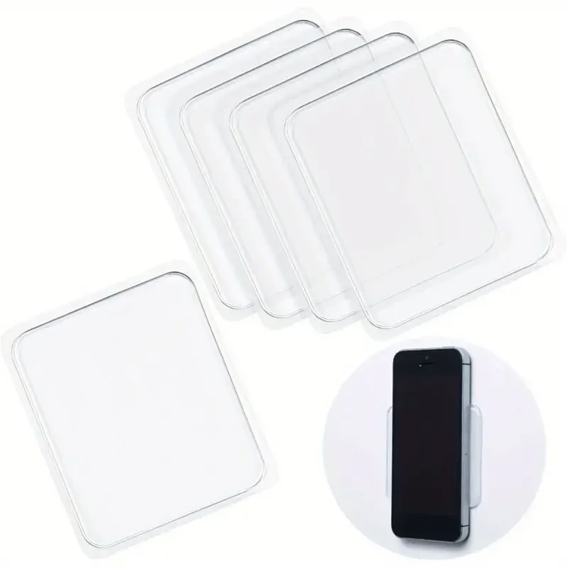 Super Sticky Gel Pads (10 Pack) Traceless Gripping Pad Silicone Transparent Stikk Fixate Gel Pads Phone Holder Washable Reusable