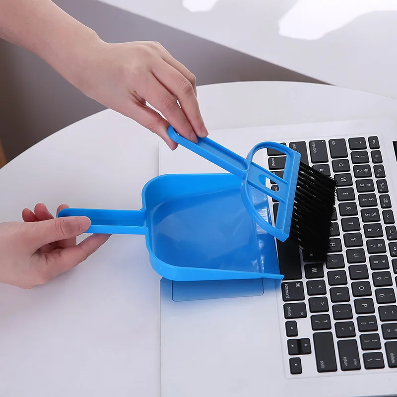 Multifunctional Mini Hand Computer Keyboard Cleaning Whisk Brush Broom Dustpan Shove Set For Table