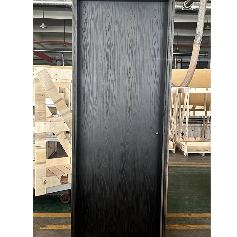 Prehung wooden doors for houses building material MDF HDF door skin panel for office for wooden door for toilet bathroom