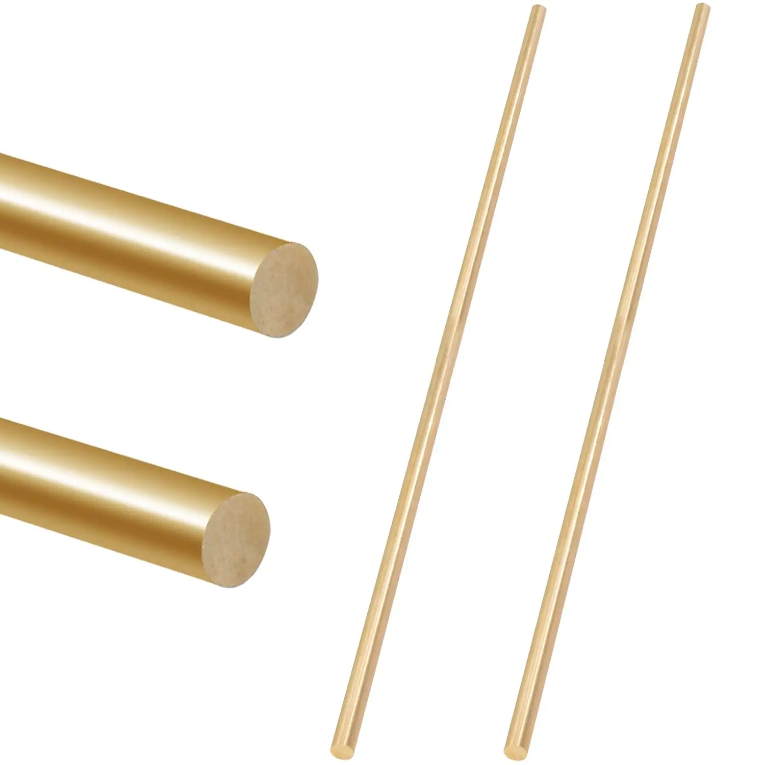 6mm x 356mm Brass Straight Solid Round Rod Lathe Bar Stock for DIY RC Model Car RC Helicopter Airplane Model Ship