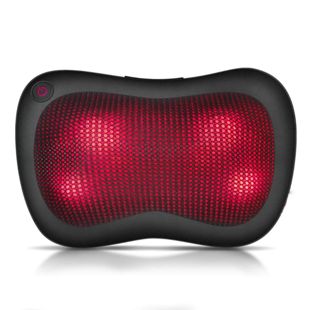 Multi-function neck rolling massage pillow shiatsu with heat car and home use neck and shoulder massager