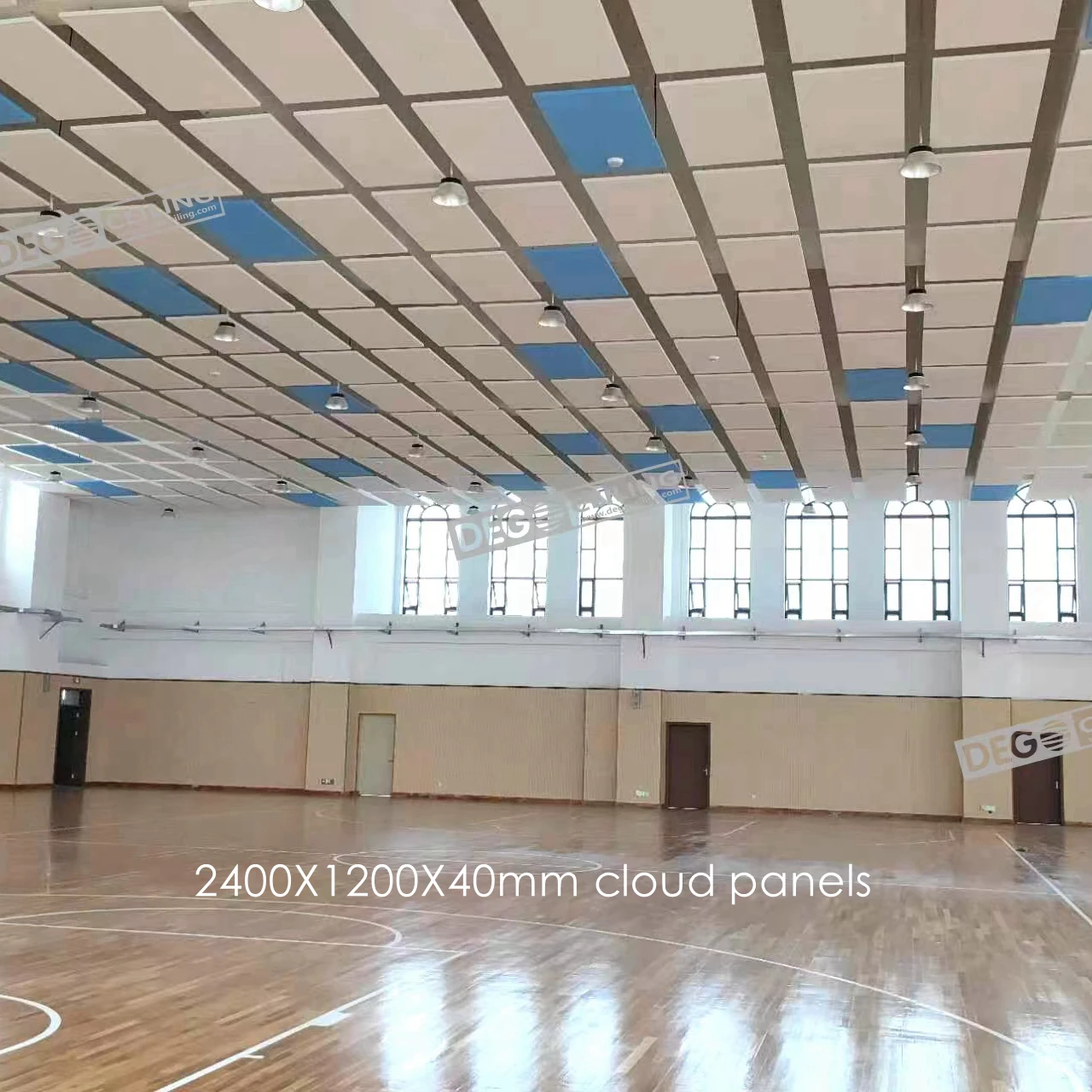 High quality cloud panels 1200x1200x40mm rectangular acoustical ceiling suspension glass wool ma factory oem open space
