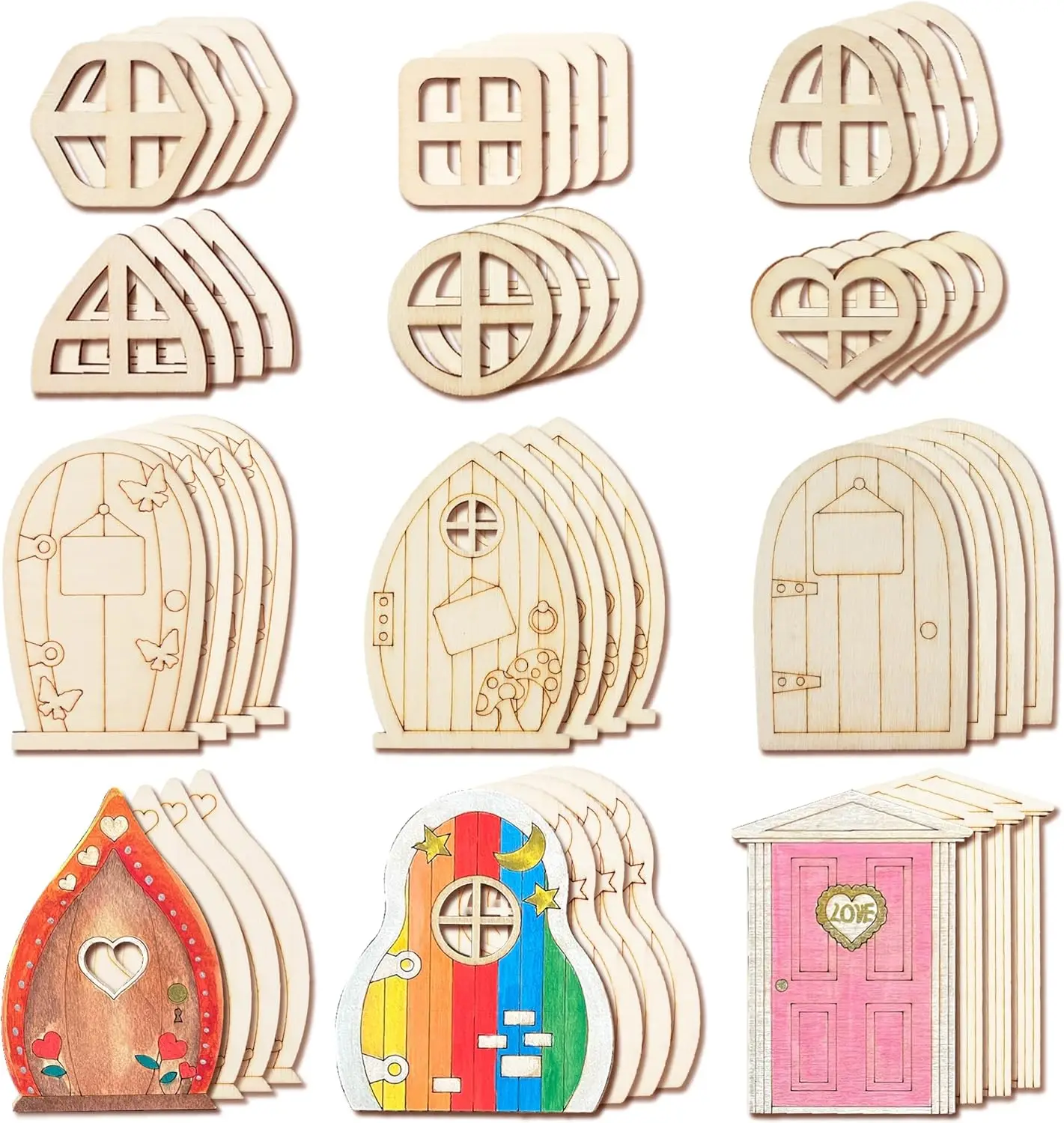 48 fairy door and window craft kit