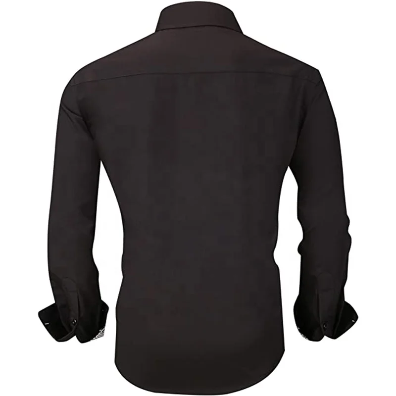 Рубашка мужская однотонная деловая с длинными рукавами, индивидуальный пошив, деловая формальная, повседневная, высокого качества, большие размеры