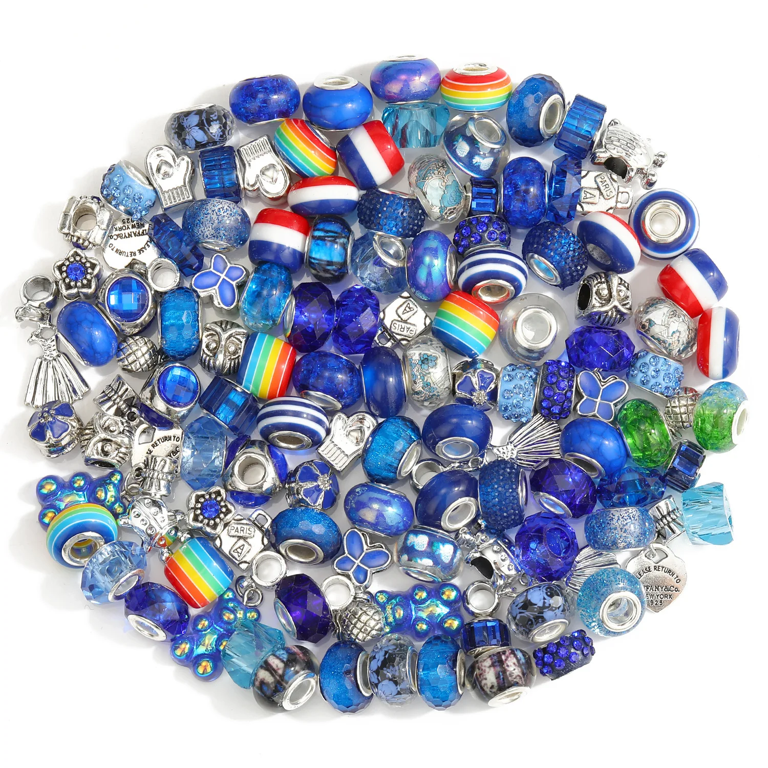 160PCS Acrylic Beads Bracelet Set with Diamond Loose Spacer Crystal Beads for Jewelry Making DIY Jewelry Craft kits Heishi Beads