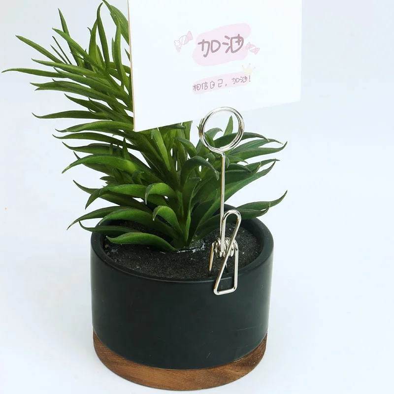 YS1226D, изготовленный на заказ, двухсторонний круглый держатель для таблицы с номером, именем, держатель для карт, золотистый, серебристый, фото, металлические зажимы для записей