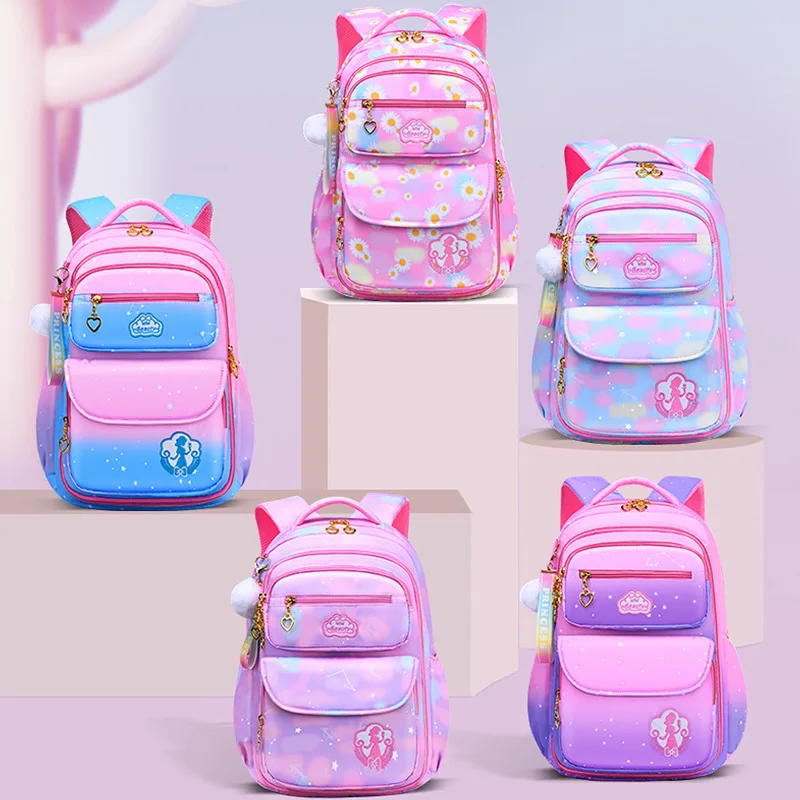 2023 Backpack Mochila Escolar Wholesale Book Bags Pupils Cartoon School Bags Backpack for Primary School Girls Unisex Nylon