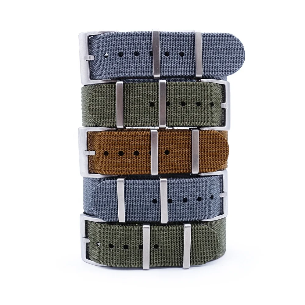 New Material Heavy Ballistic Nato Strap 18mm 20mm 22mm Ribbed Fabric Nylon Watch Strap