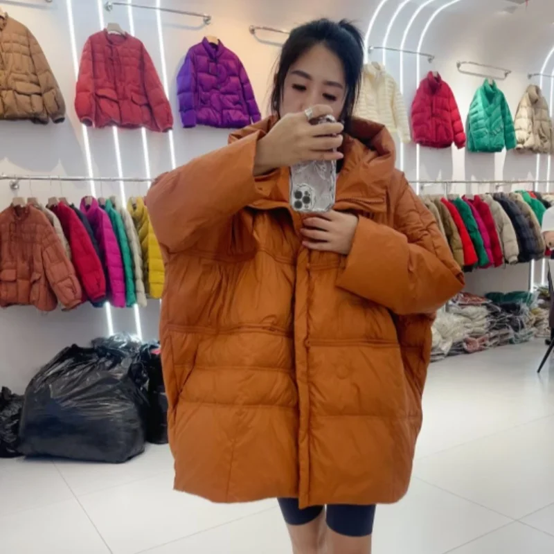 Women Down Coats Korean Style Fashion Jacket Coat Long Winter Women Full White Black Brown