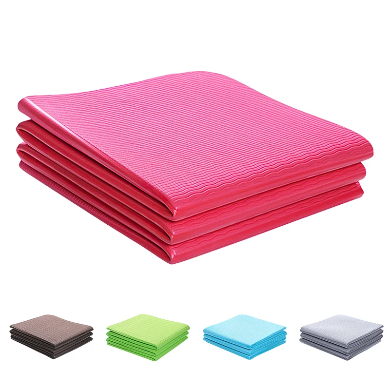 Non-slip and non-shift eco friendly outdoor portable TPE folding yoga mat