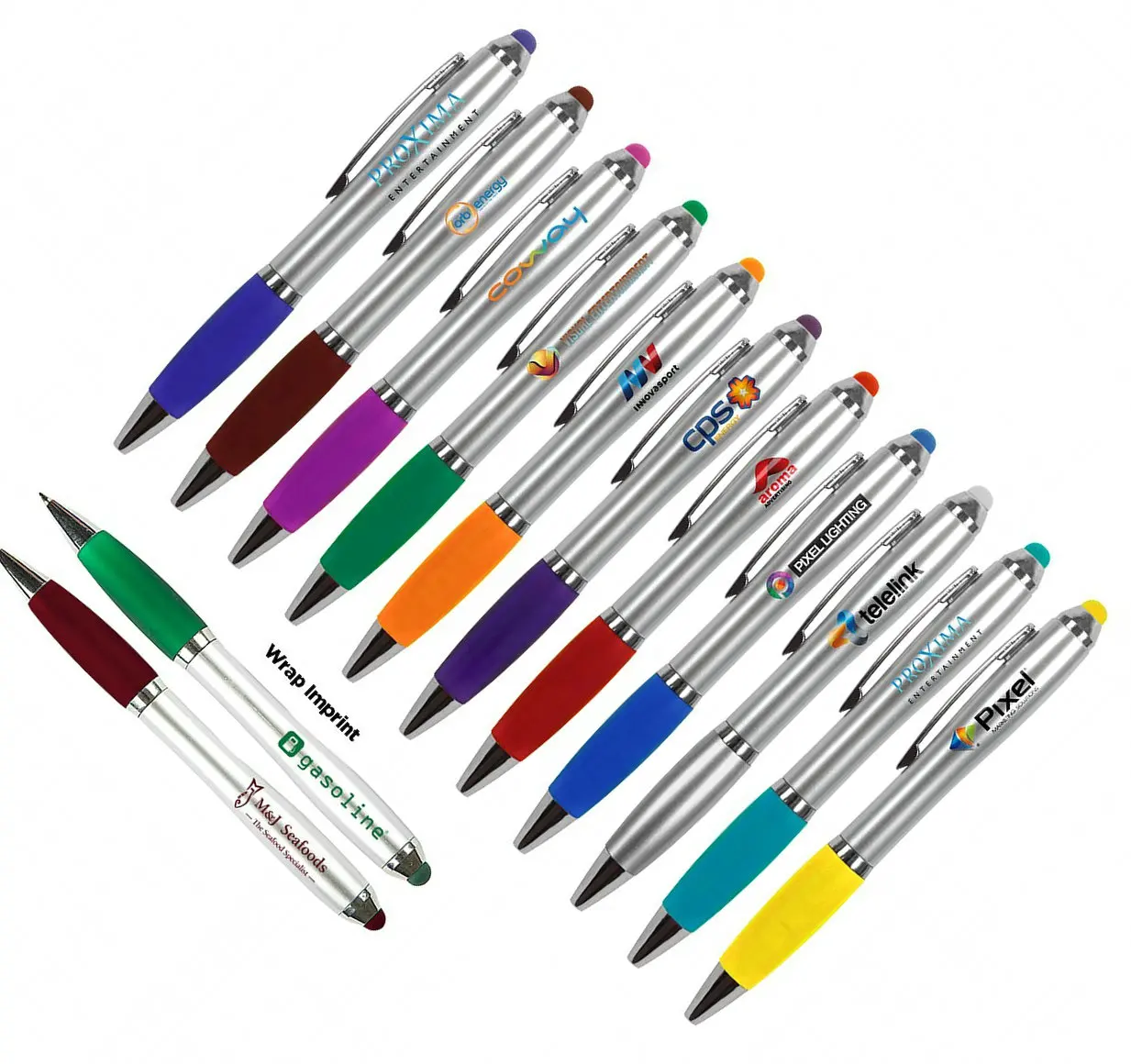 OEM Plastic Promotional Logo Pen with stylus touch Screen ballpoint Pen-custom logo stylus touch  ball pens for smartphone